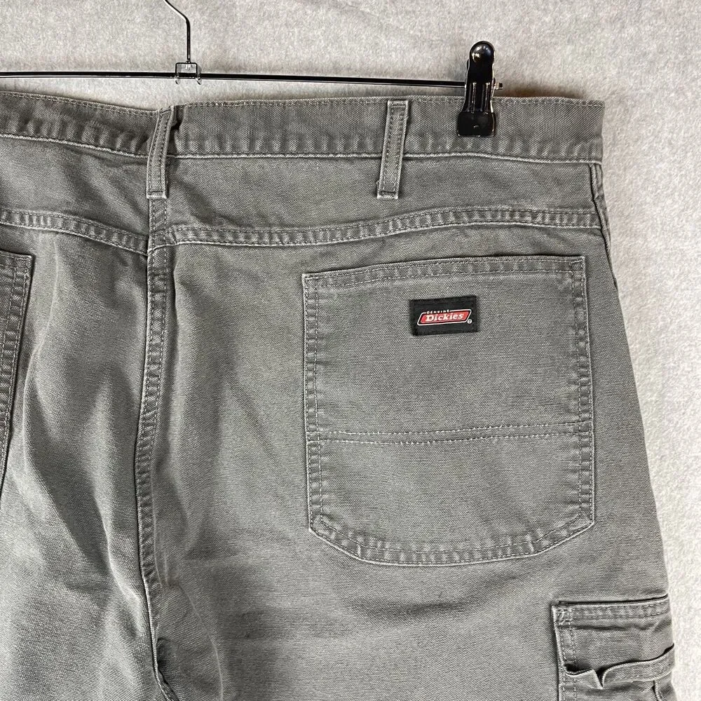 Dickies Mens Sz 42 Shorts Carpenter Jean Grey Relaxed Fit‎ Work Painter Denim